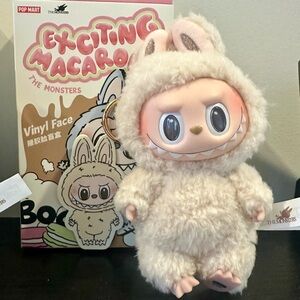 POP MART Labubu “The Monsters: Exciting Macaron” Vinyl Face” - Soymilk